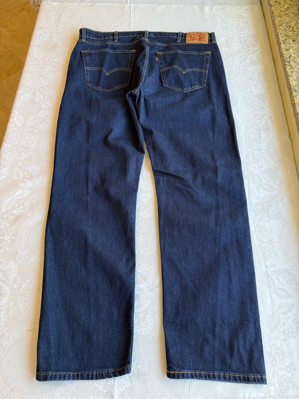 Levi’s Classic Denim 505 Men's Size W40/L32 Dark Blue Straight-Leg Jeans Pants